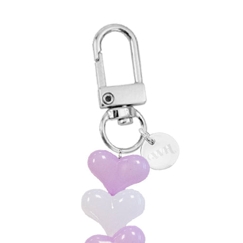 iPhone 17 - Funky Hearts (Pink & White) Transparant Cord Case