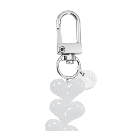 iPhone 17 Pro Max - Funky Hearts (White) Transparant Cord Case