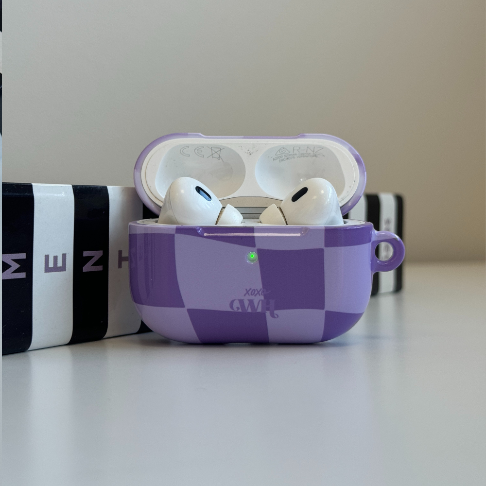 xoxo Wildhearts - AirPods Pro 2 case - Violet Vibes - Glossy