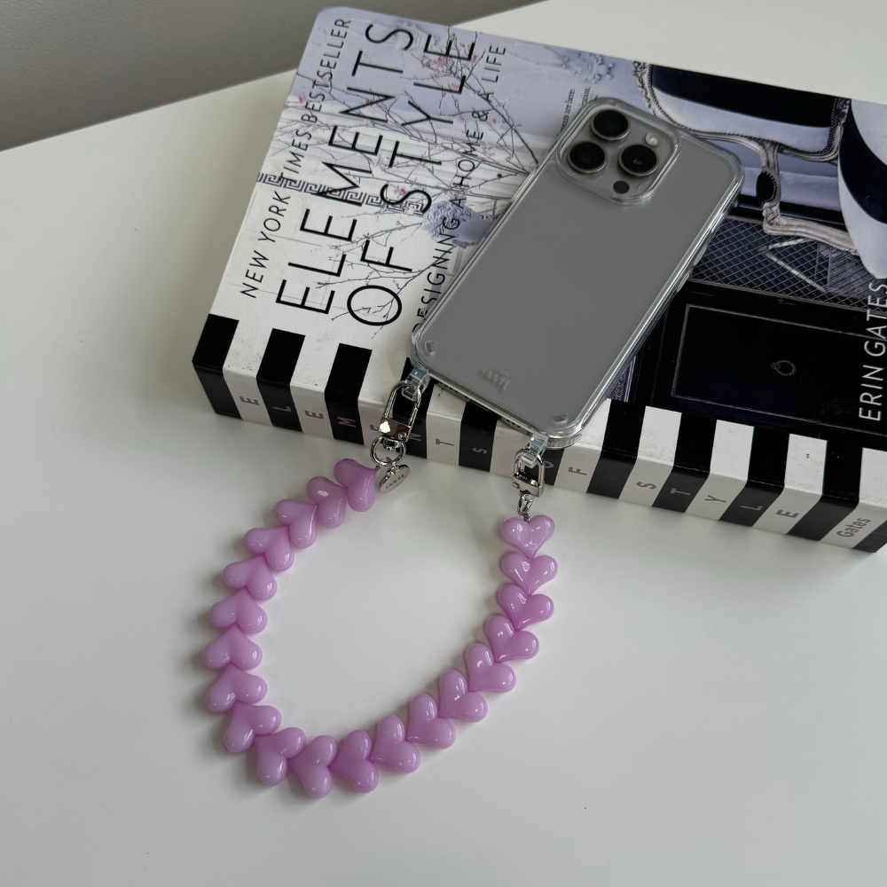 xoxo Wildhearts iPhone 17 Air - Funky Hearts (Pink) Transparant Cord Case