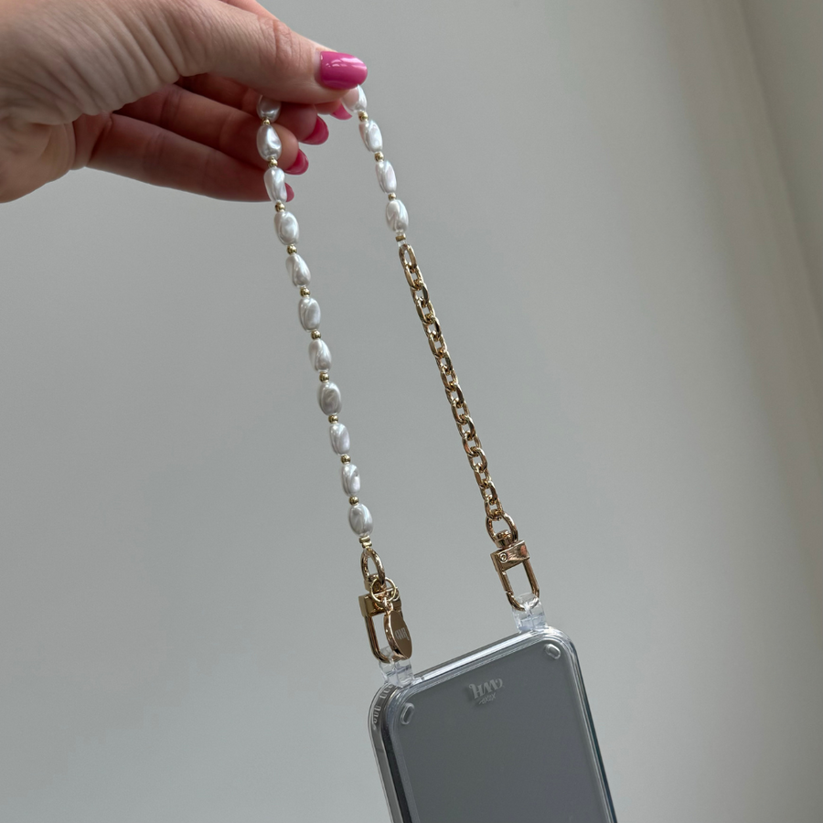 xoxo Wildhearts - iPhone 15 Pro Max - Over The Moon Transparant Cord Case - Short Cord