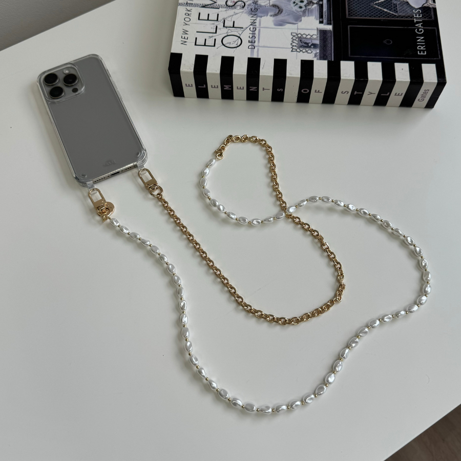 iPhone 17 Pro Max - Over The Moon Transparant Cord Case - Long Cord