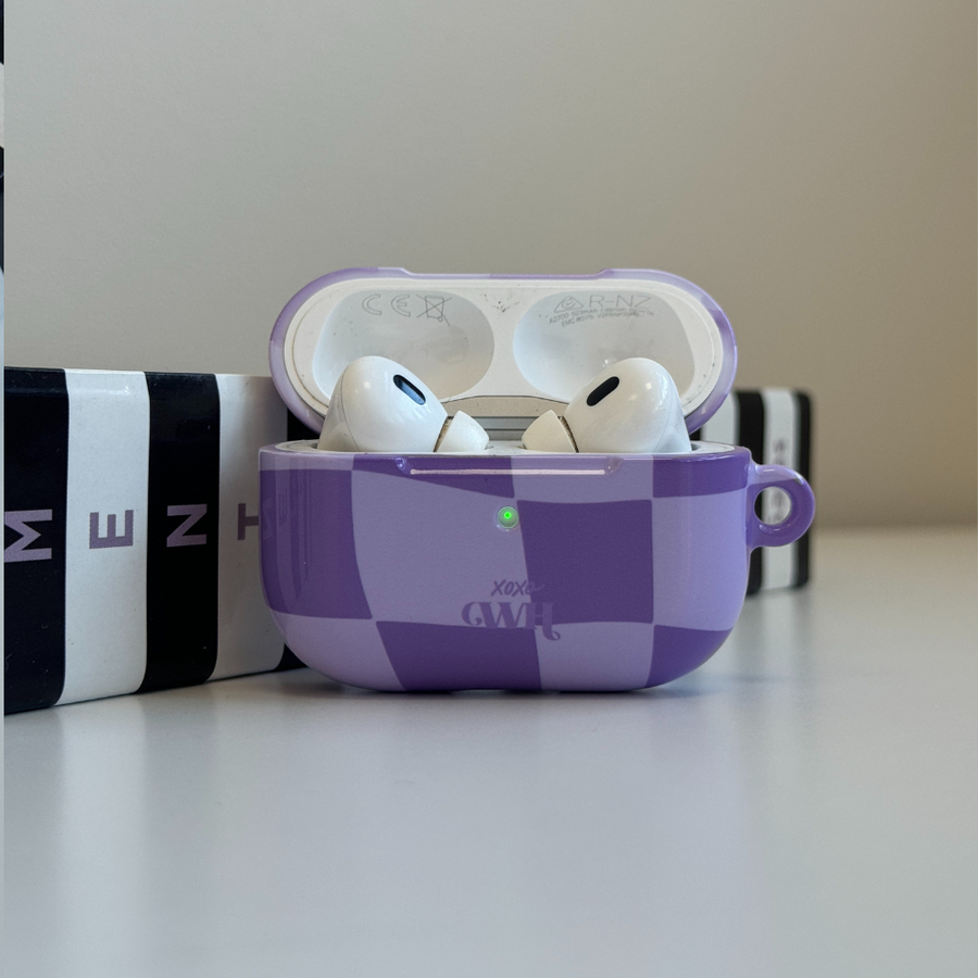 xoxo Wildhearts - AirPods case - Violet Vibes - Glossy