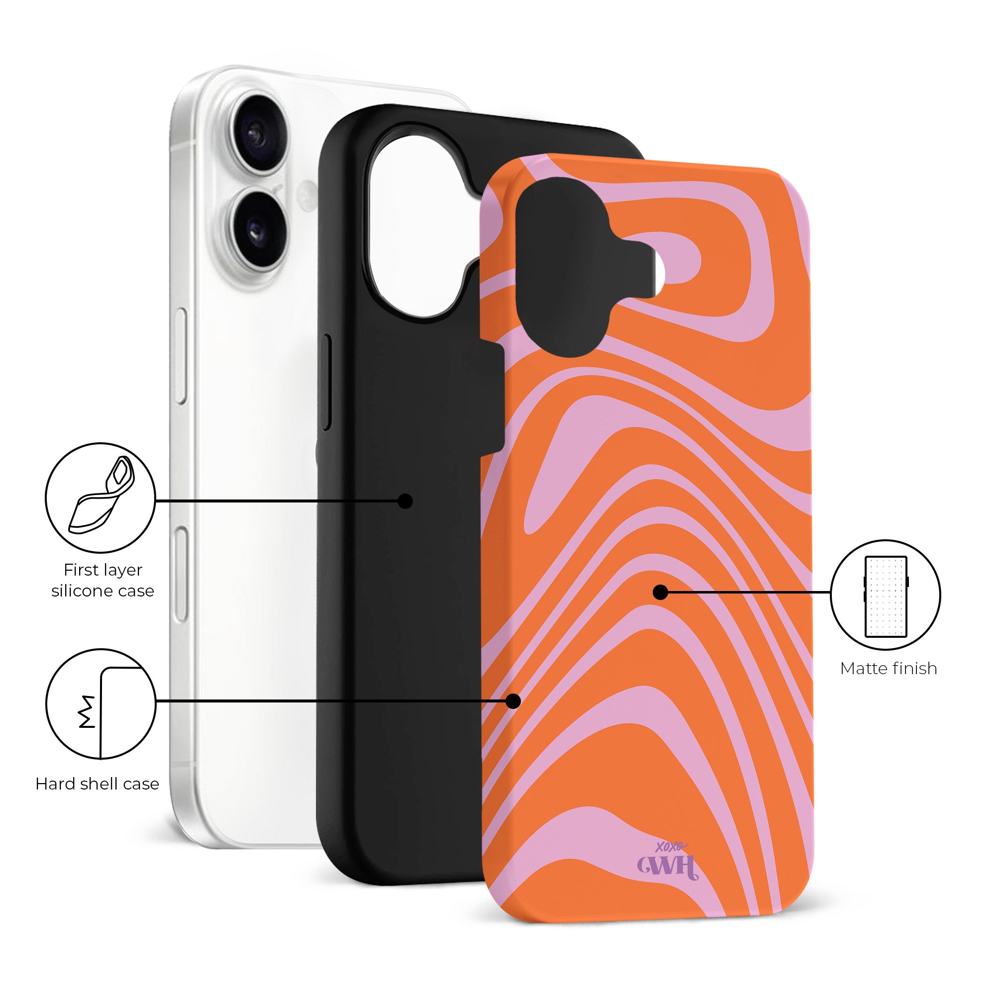 xoxo Wildhearts Boogie Wonderland Orange - iPhone 16 Plus