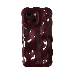 xoxo Wildhearts - Bubbly case Burgundy - iPhone 15