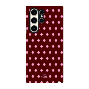 xoxo Wildhearts Polka Dots (Burgundy) - Samsung Galaxy S24 Ultra