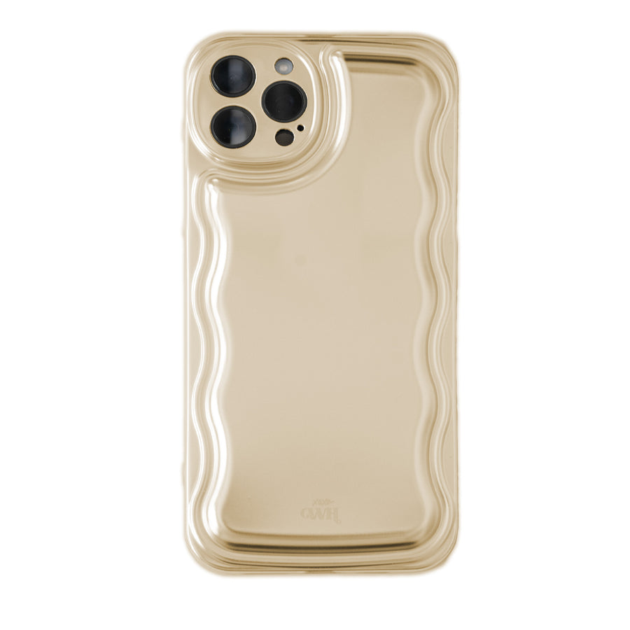 Wavy case Gold - iPhone 14 pro