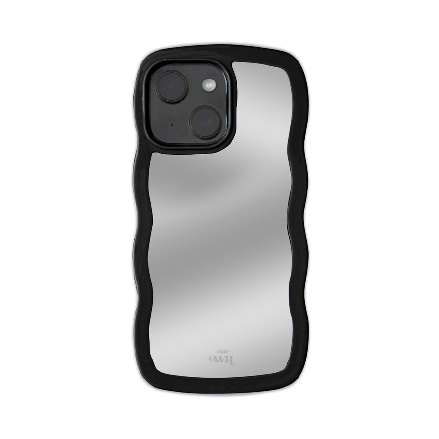 Wavy mirror case Black - iPhone 14 Plus
