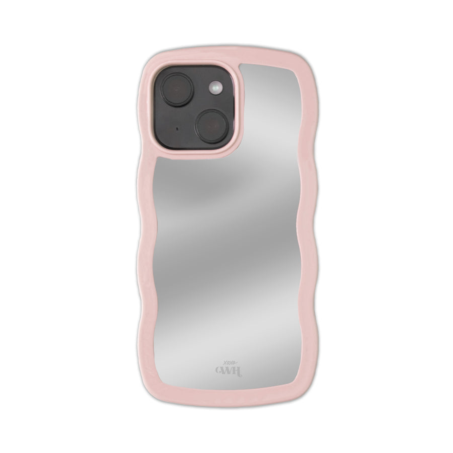 Wavy mirror case Pink - iPhone 15 Plus