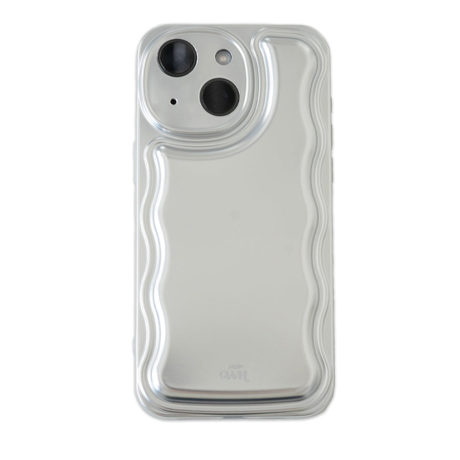 Wavy case Silver - iPhone 15 plus