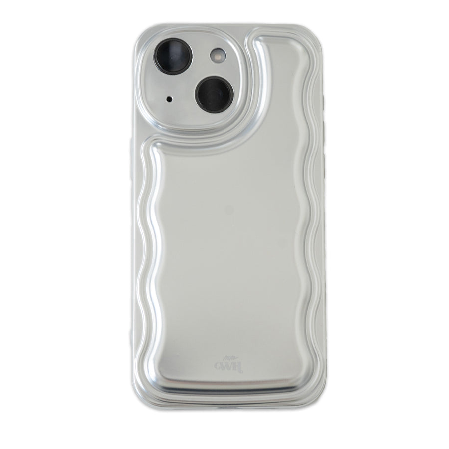 xoxo Wildhearts - Wavy case Silver - iPhone 15