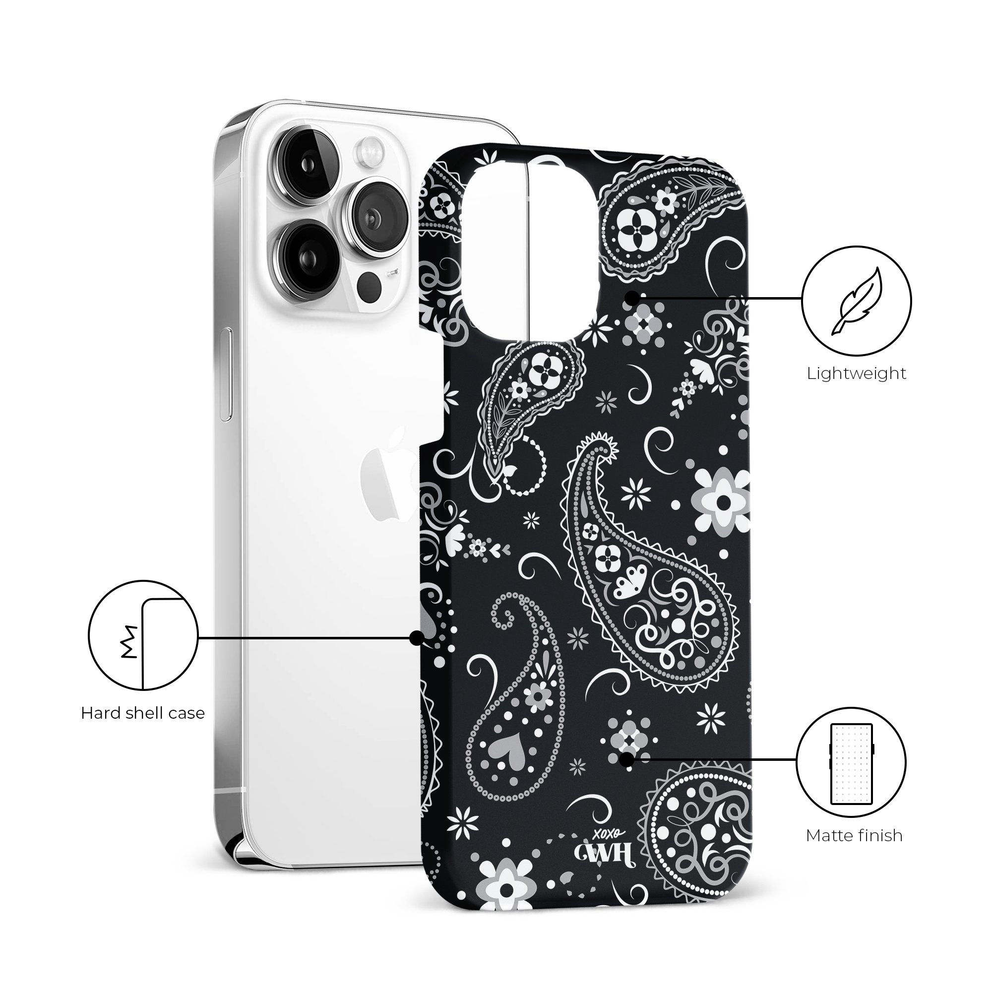 xoxo Wildhearts - Paisley Dawn Black - iPhone 14 Pro