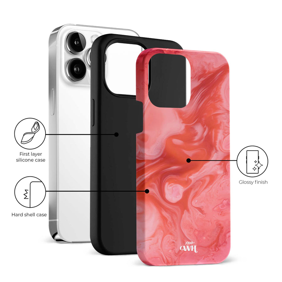 Marble Red Lips - iPhone 14 Pro Max