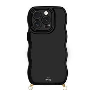 xoxo Wildhearts Glossy Wavy Cord Case Black - iPhone 16 Pro Max