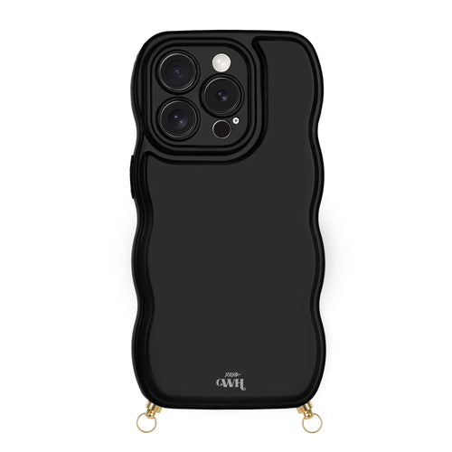 xoxo Wildhearts Glossy Wavy Cord Case Black - iPhone 16 Pro Max