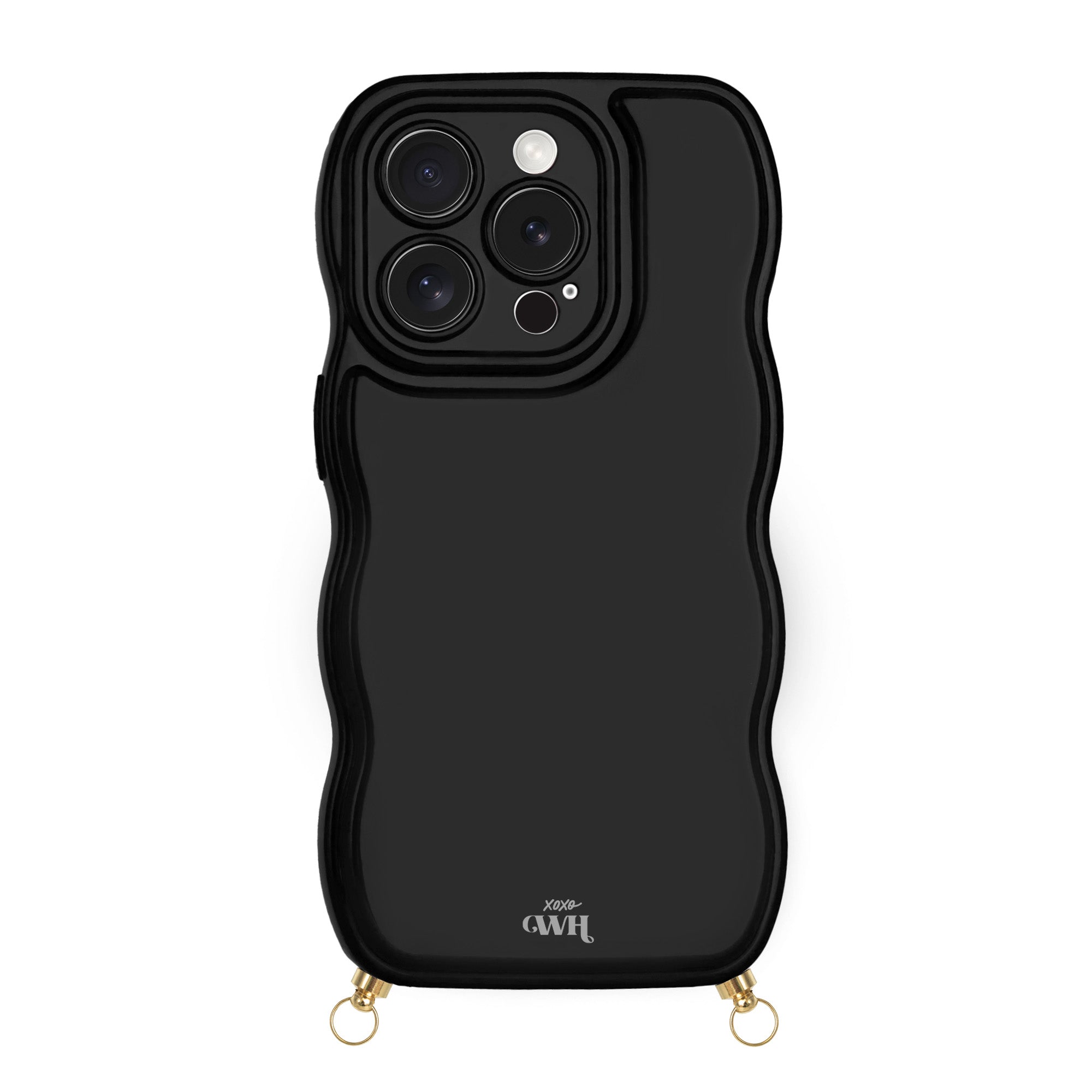 xoxo Wildhearts Glossy Wavy Cord Case Black - iPhone 16 Pro Max