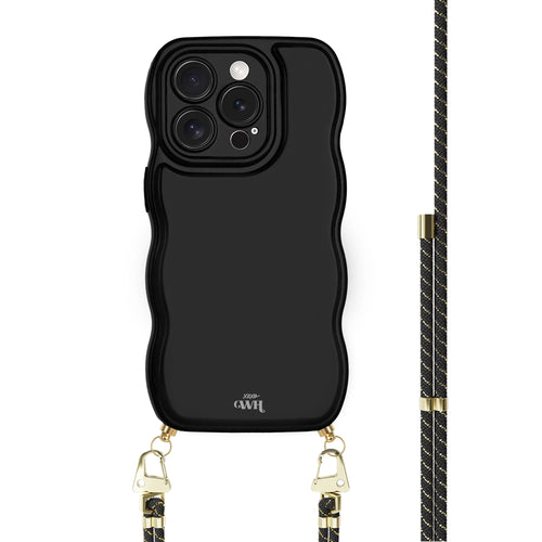 xoxo Wildhearts Glossy Wavy Cord Case Black - Gold Goddess