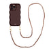 Glossy Wavy Cord Case Burgundy - Classic Chain Burgundy (long) - iPhone 12 Pro Max