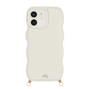 xoxo Wildhearts Glossy Wavy Cord Case Beige - iPhone 12