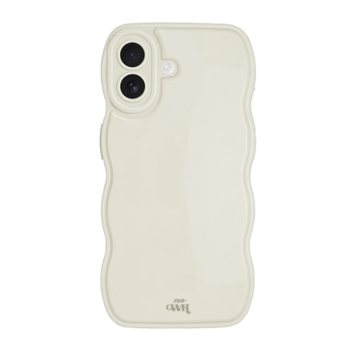 xoxo Wildhearts Glossy Wavy Case Beige - iPhone 16 Plus