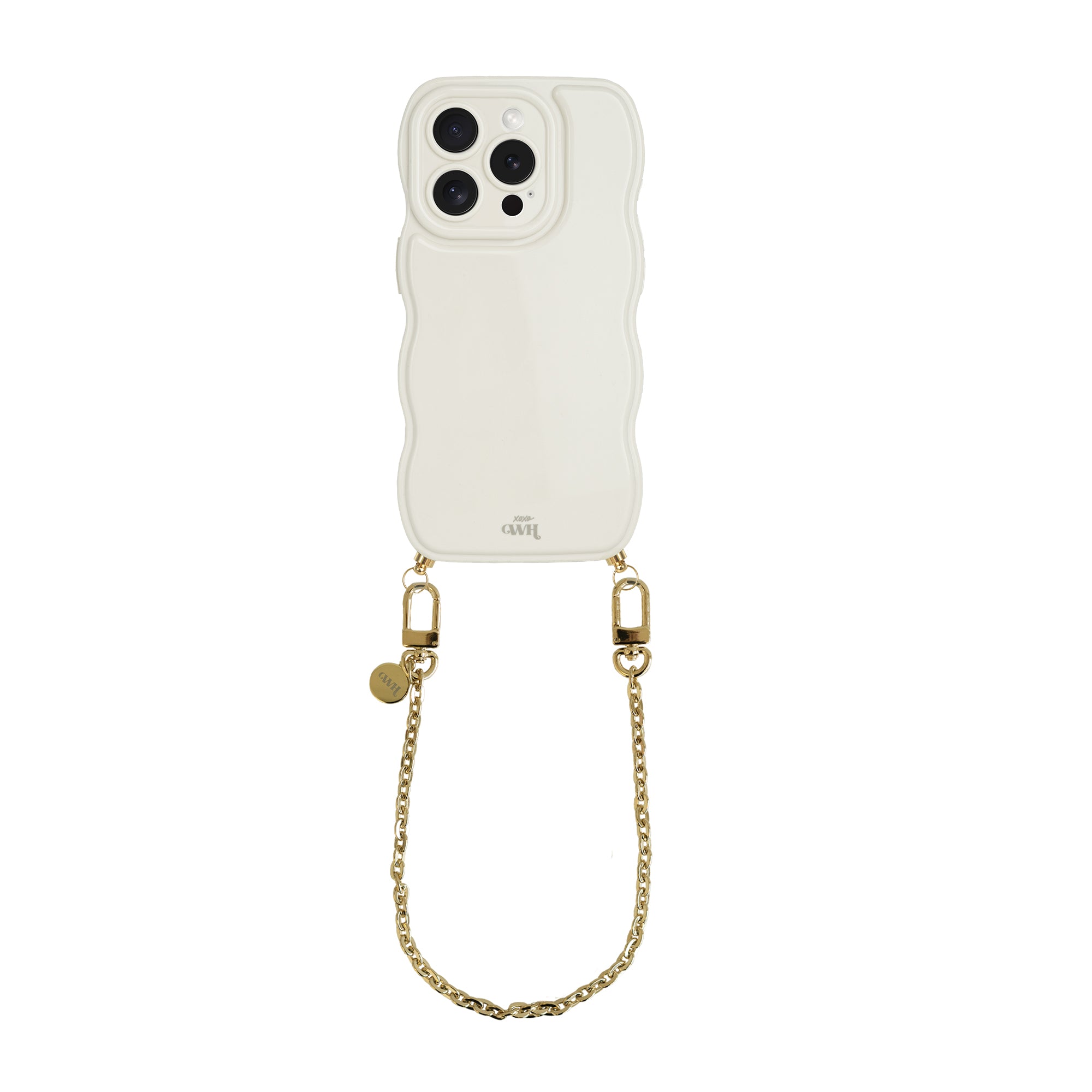 xoxo Wildhearts Glossy Wavy Cord Case Beige - Dreamy (short) - iPhone 16 Pro Max