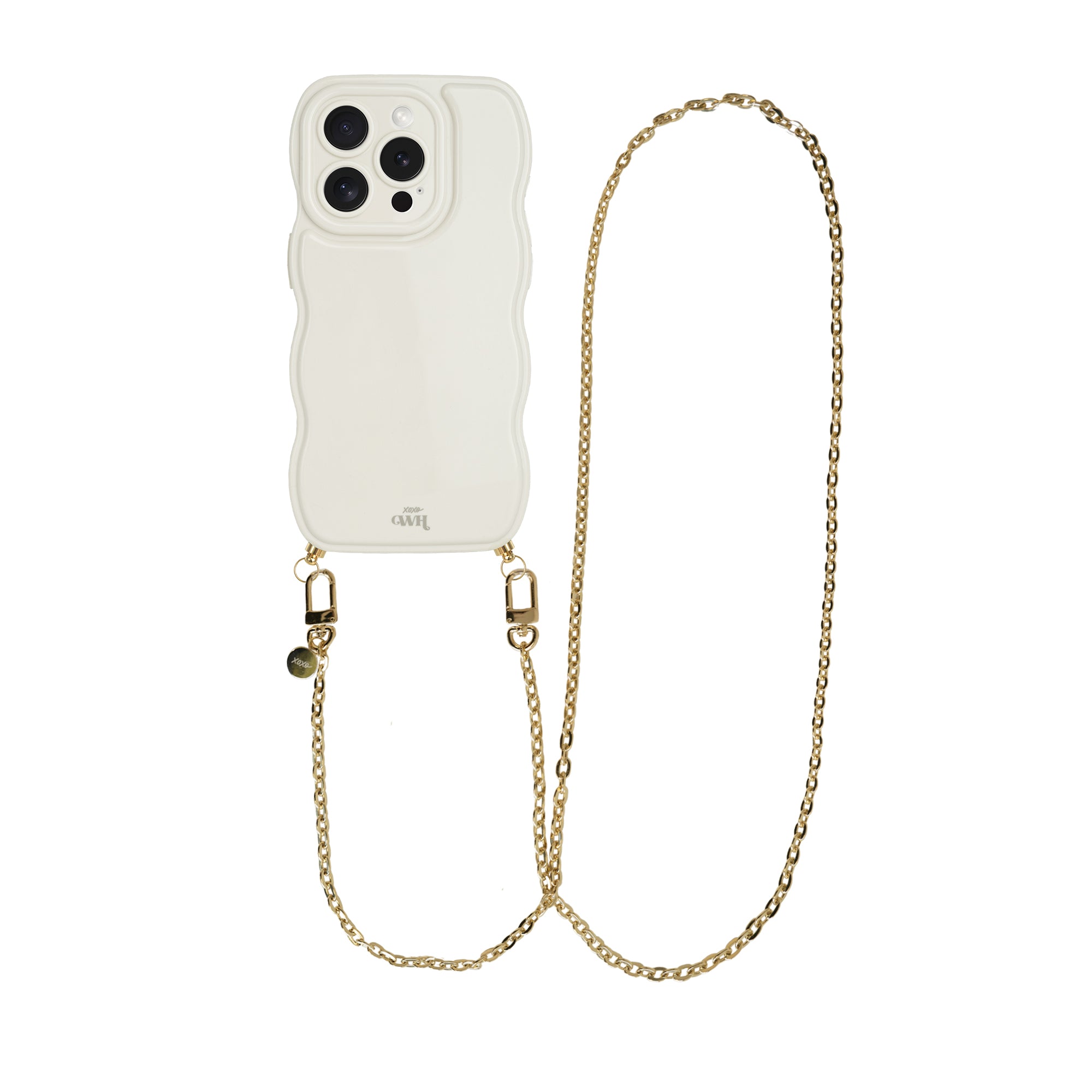 xoxo Wildhearts Glossy Wavy Cord Case Beige - Dreamy (long) - iPhone 16 Pro Max