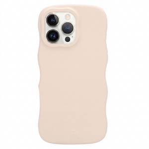 Silicone Wavy Case - Beige - iPhone 16 Pro Max