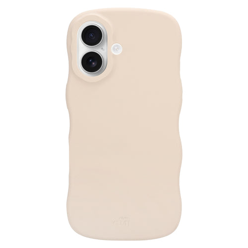 Silicone Wavy Case - Beige - iPhone 16 Plus