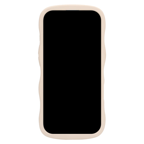Silicone Wavy Case - Beige - iPhone 16 Plus