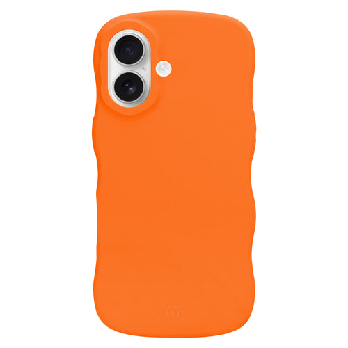 Silicone Wavy Case - Orange - iPhone 16 Plus
