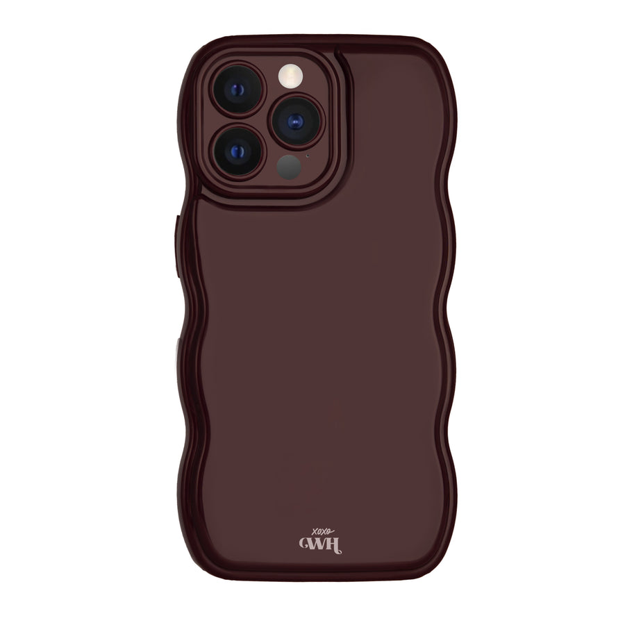 xoxo Wildhearts Glossy Wavy Case Burgundy - iPhone 12 Pro Max