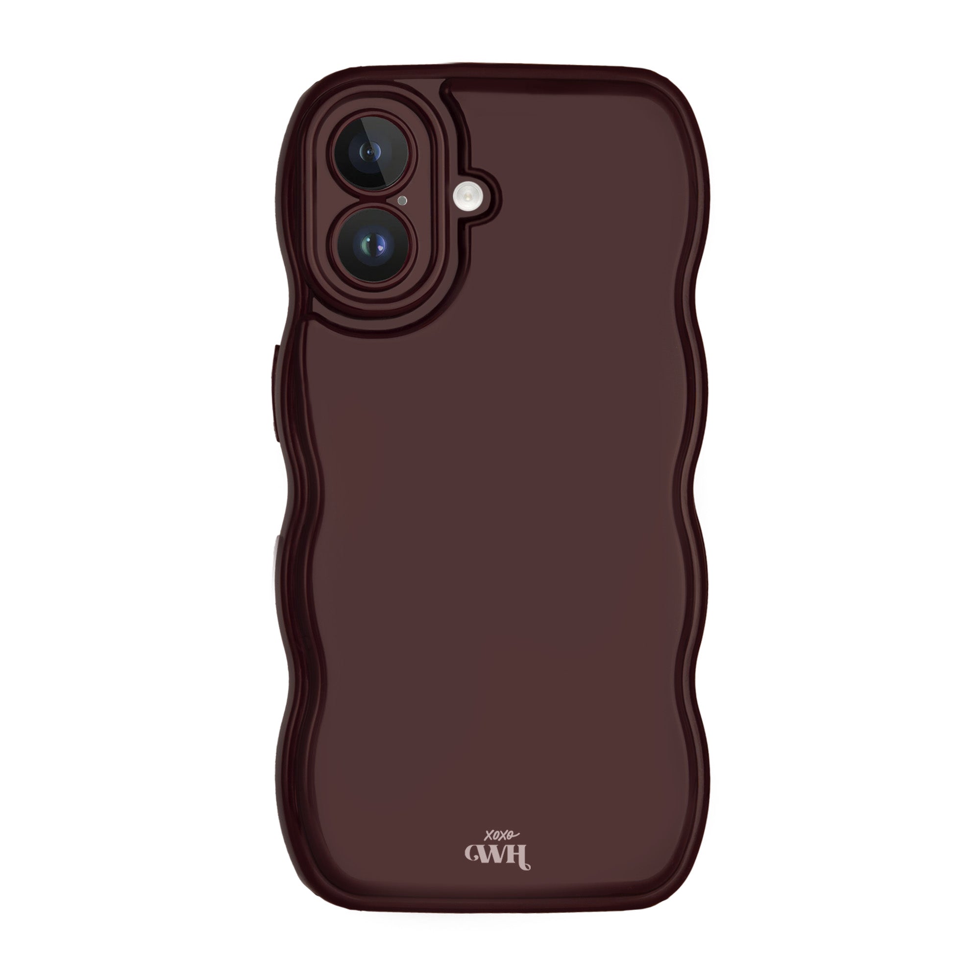 xoxo Wildhearts Glossy Wavy Case Burgundy - iPhone 16 Plus