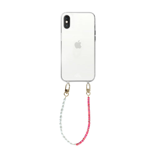 xoxo Wildhearts - iPhone X/XS - Island Girl Transparant Cord Case - Short Cord