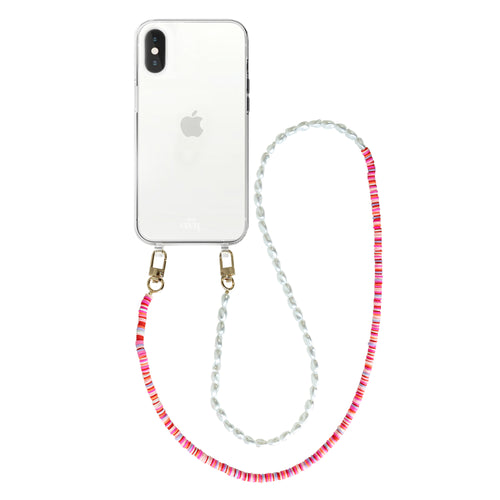 xoxo Wildhearts - iPhone X/XS - Island Girl Transparant Cord Case - Long Cord