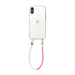 xoxo Wildhearts - iPhone XS Max - Island Girl Transparant Cord Case - Short Cord