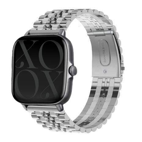 xoxo Wildhearts - Amazfit GTS 4 (Mini) stalen bandje (zilver)