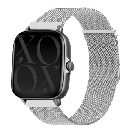 xoxo Wildhearts - Xiaomi Amazfit GTS (1) Milanees bandje (zilver)