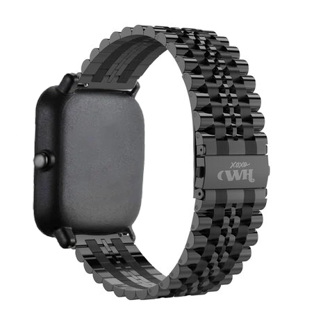 xoxo Wildhearts - Amazfit GTS 2 - 2e - 2 Mini stalen bandje (zwart)
