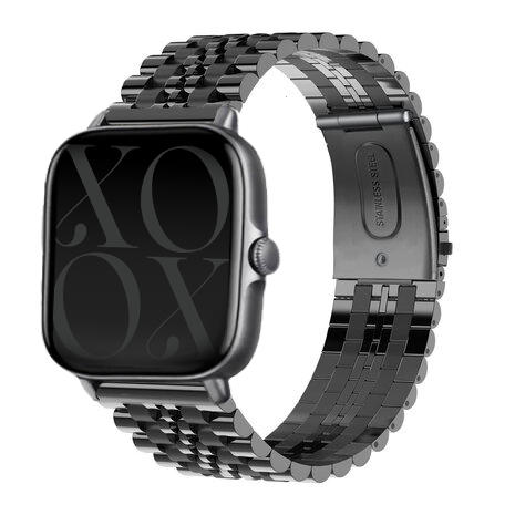 xoxo Wildhearts - Amazfit GTS 2 - 2e - 2 Mini stalen bandje (zwart)