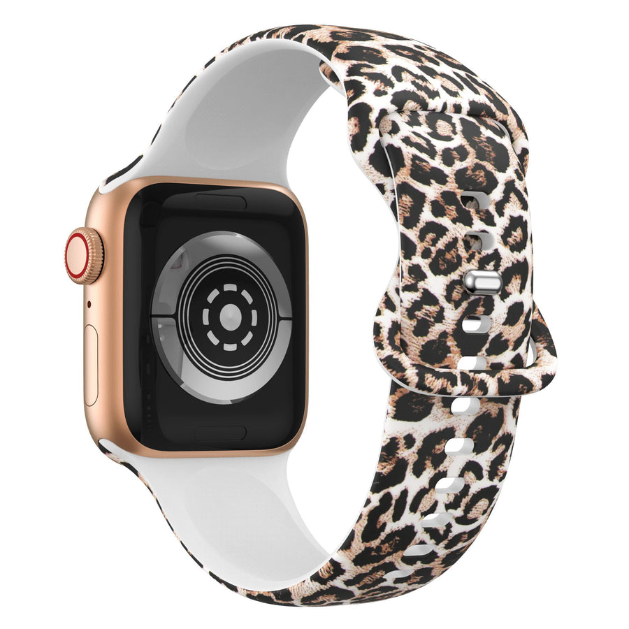 xoxo Wildhearts - Apple Watch siliconen bandje Lucky Leopard - 44/45/46/49mm