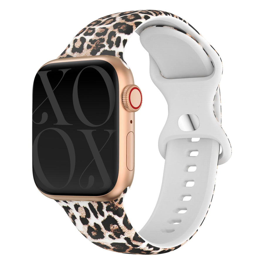 Apple Watch siliconen bandje Lucky Leopard