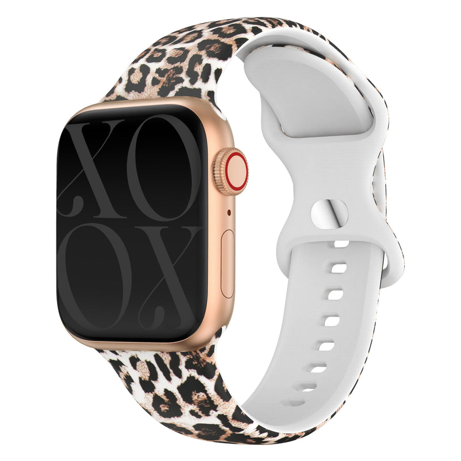 xoxo Wildhearts - Apple Watch siliconen bandje Lucky Leopard - 38/40/41/42mm