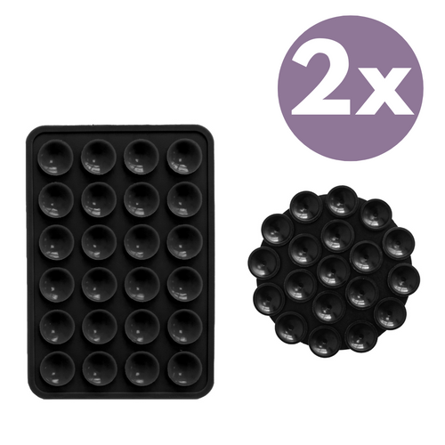 xoxo Wildhearts - xoxo Wildhearts telefoonsticker Bundel - 2x Stick On Me sticker - Selfiesticker TikTok - Zuignap telefoonhoes telefoon sticker - Sticky sticker - Octobuddy Popsocket - Telefoonhouder - Vierkant en rond - Zwart