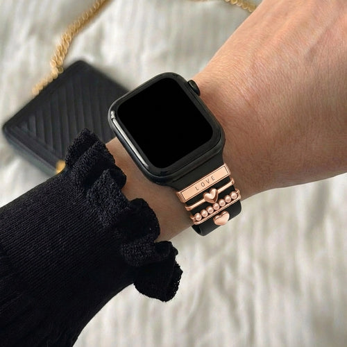 xoxo Wildhearts Watch Strap Charm - Hearts (rose gold)
