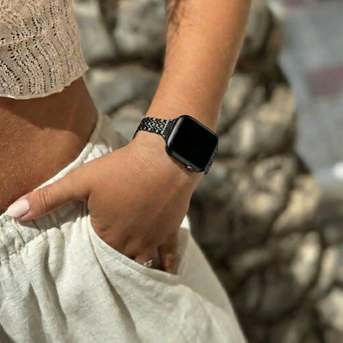 xoxo Wildhearts Apple Watch stalen bandje 'slim' (zwart) - 38/40/41/42mm