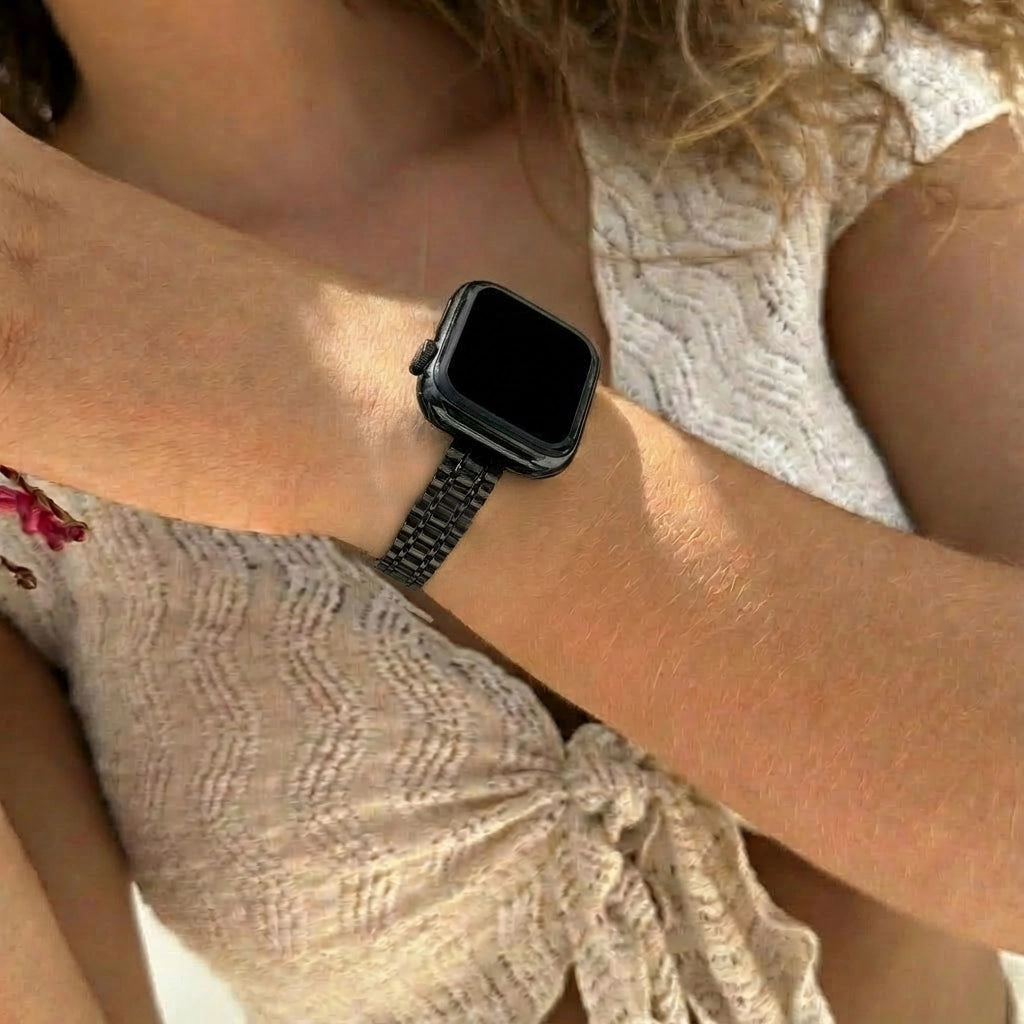 xoxo Wildhearts Apple Watch stalen bandje 'slim' (zwart) - 38/40/41/42mm