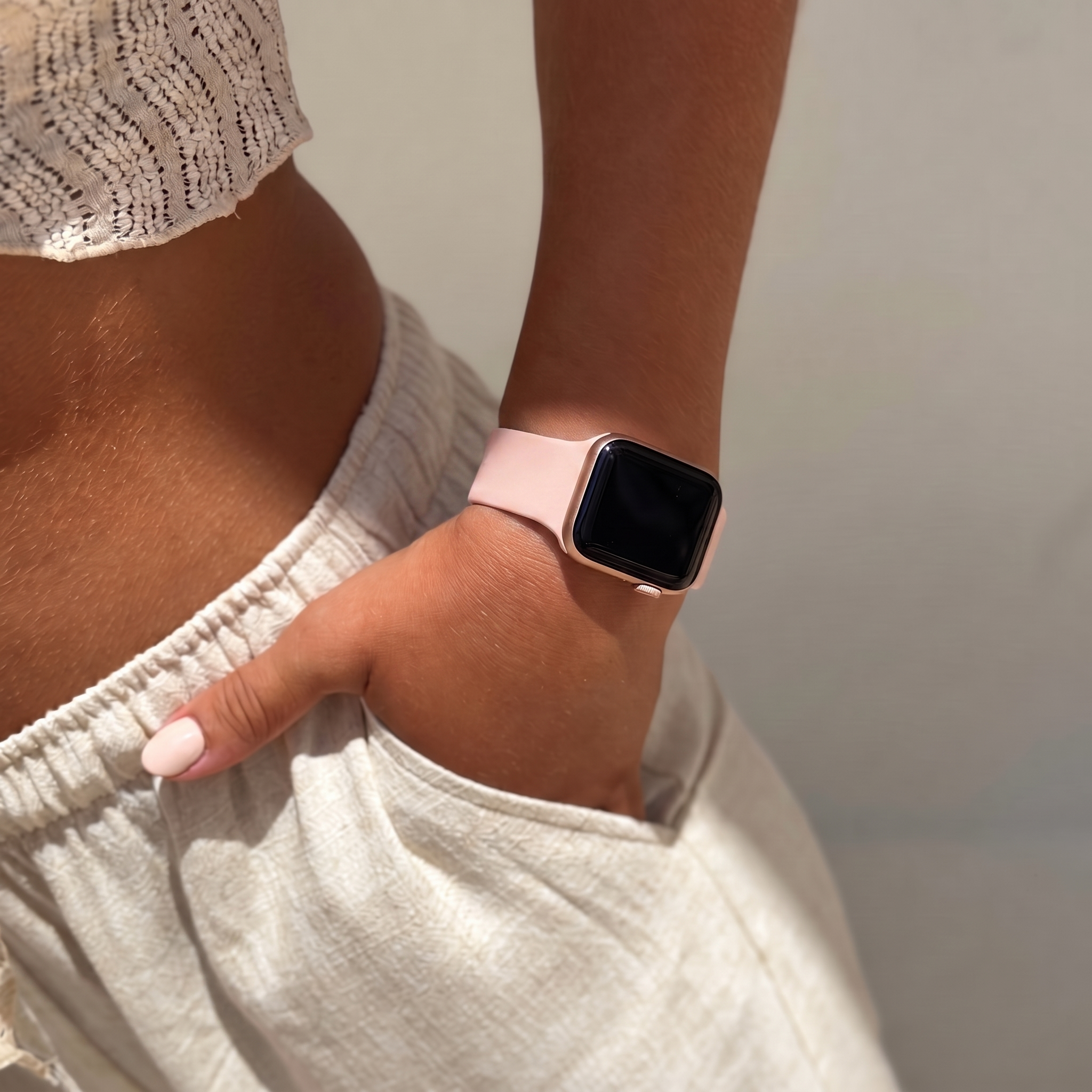 Apple Watch silicone strap (light pink) - 38/40/41/42mm
