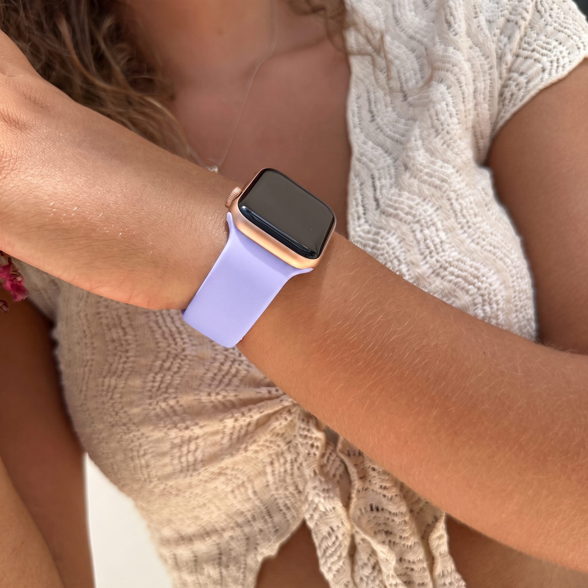 Bracelet silicone Apple Watch (violet clair) - 38/40/41/42mm