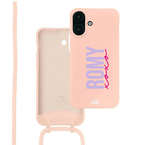xoxo Wildhearts - iPhone 16 - Pink Personalized Cord Case