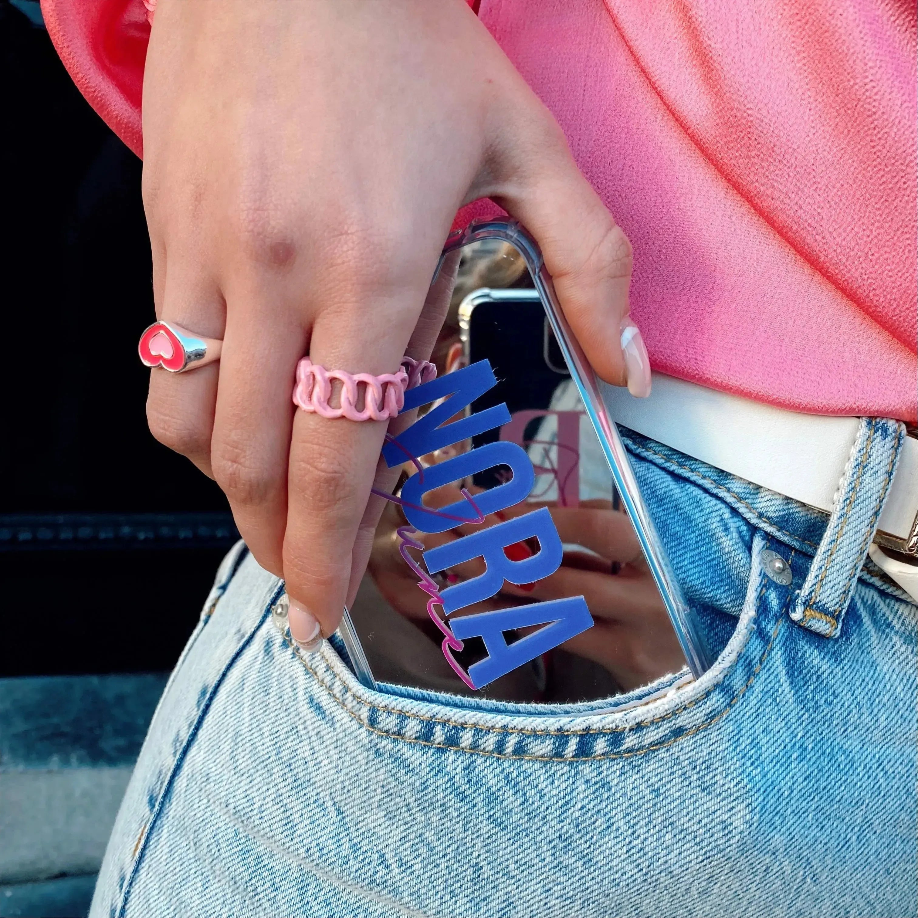 xoxo Wildhearts iPhone 17 Air - Personalized Mirror Case